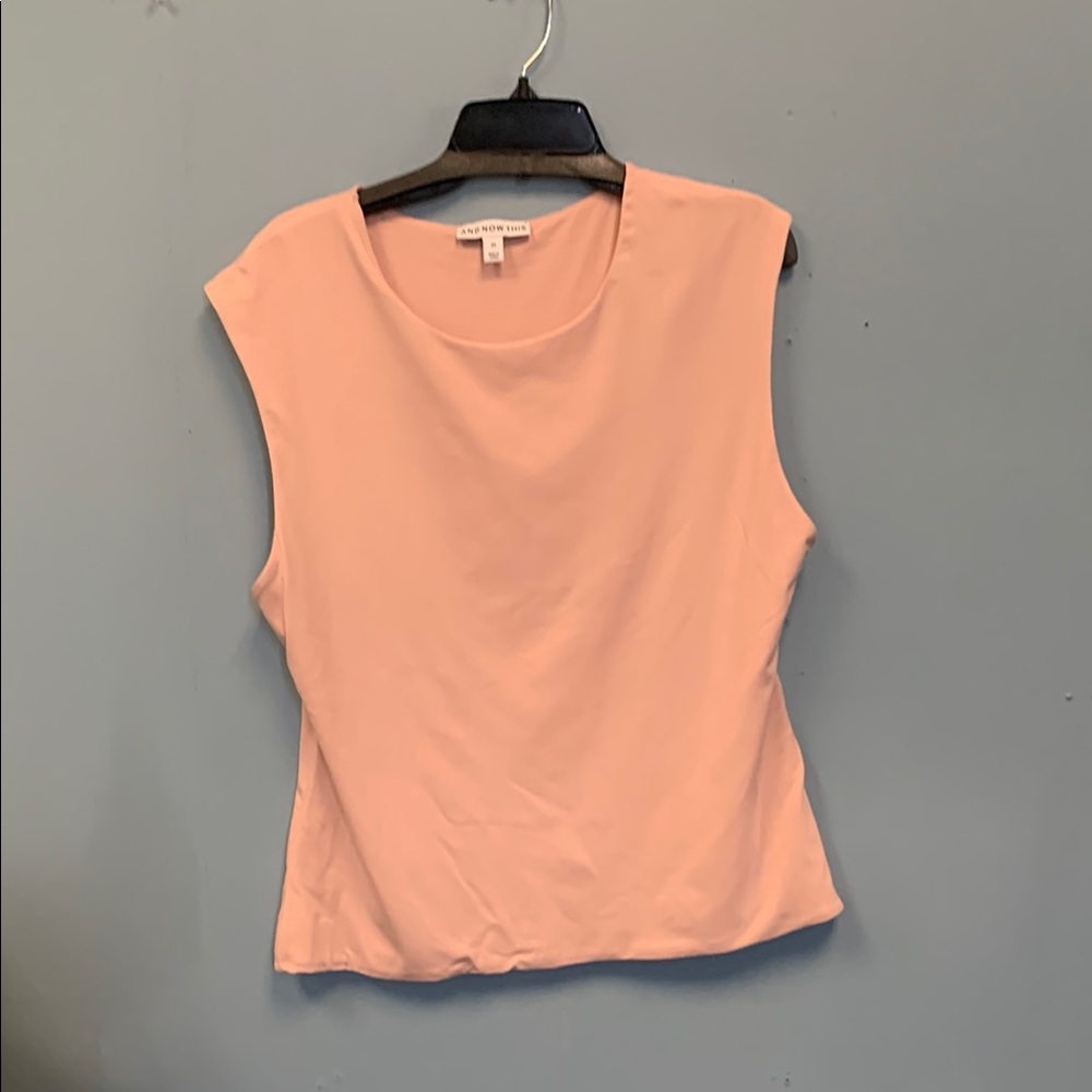 Elegant Peach Sleeveless Blouse